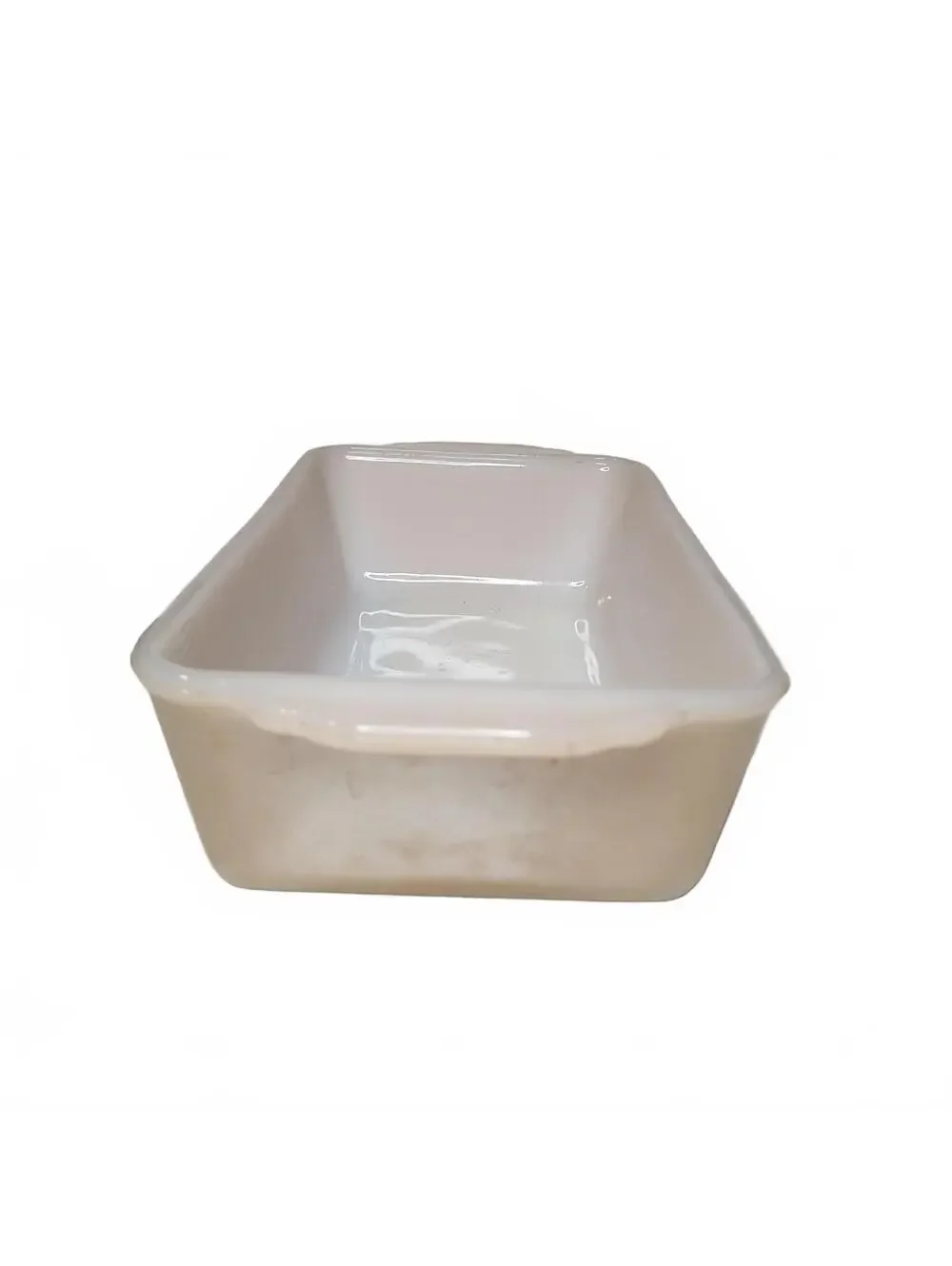 Vintage Fire-King 409 White Milk Glass 9x5 Loaf Pan Oven Ware USA